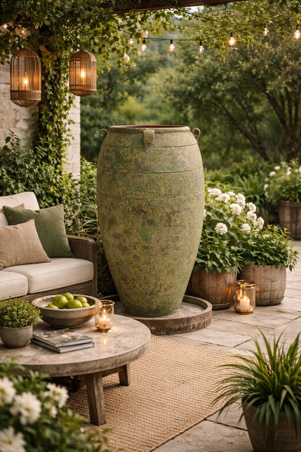 Jade Antique, référence 01, en mise en situation dans un jardin